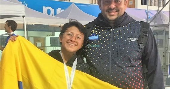 Luisa y Juan Sebastian Oro Femenino 7.5 Km sudamericano juvenil aguas abiertas Chile 2019