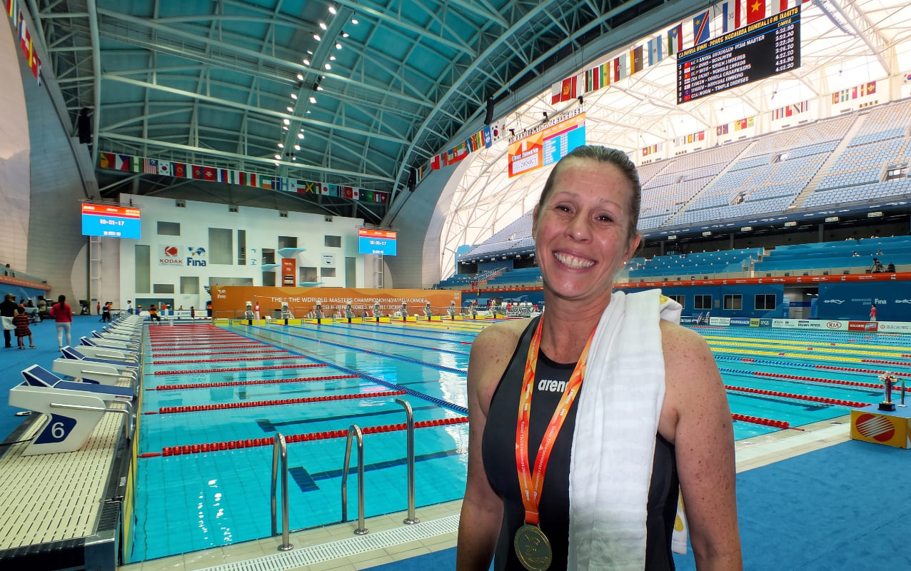 Maria «La China» Hung Triple Campeona Mundial FINA Master Gwangju 2019