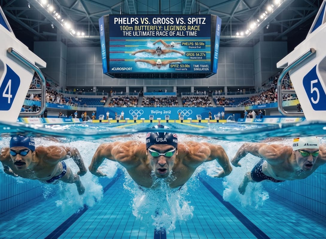 Phelps vs. Gross vs. Spitz Un 100 Mariposa de Leyendas