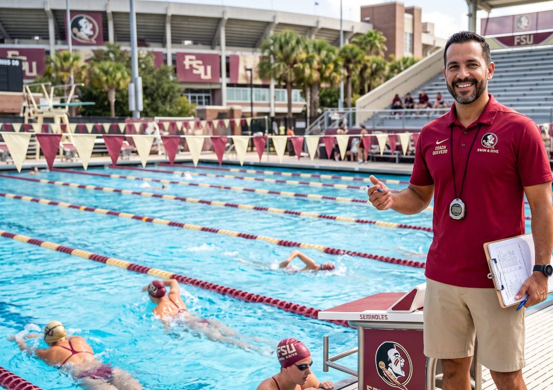 Venezolano Oswaldo Quevedo nuevo Entrenador Jefe Asistente equipo de Natación de Universidad de Florida