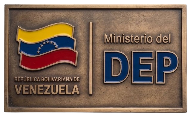 Logo Mindeporte placa de bronce histórico