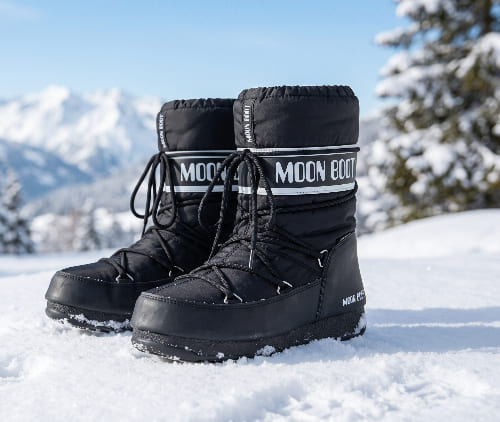 Botas de descanso para nieve Moon Boot Tecnica color negro estilo apres-ski